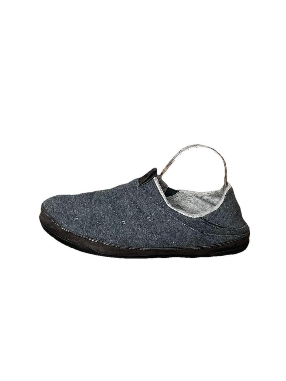 OluKai Mahana Slippers Mens 9 Gray Quilted Slip On Convertible Heel Indoor